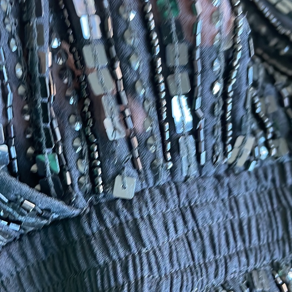 Black Sequin Romper - image 7